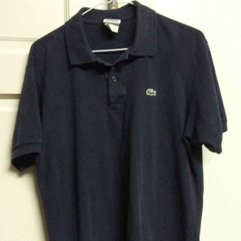 Mens Lacoste dark blue polo shirt